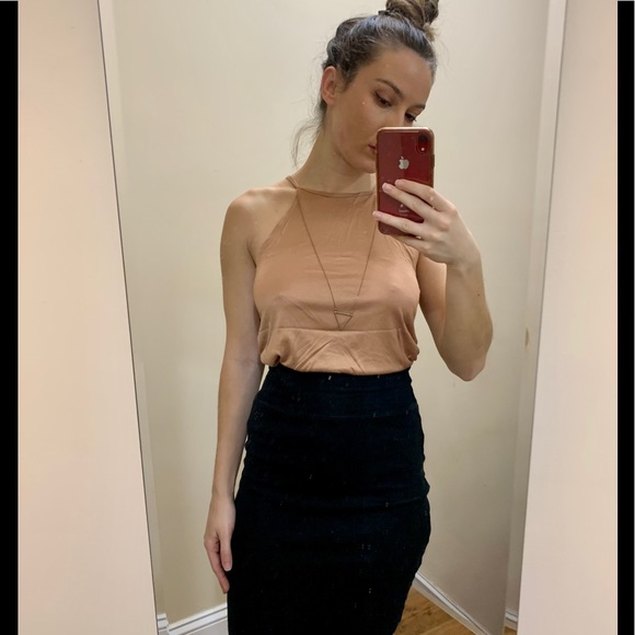 3 for $25 - NWT Zara nude necklace top - Picture 1 of 5